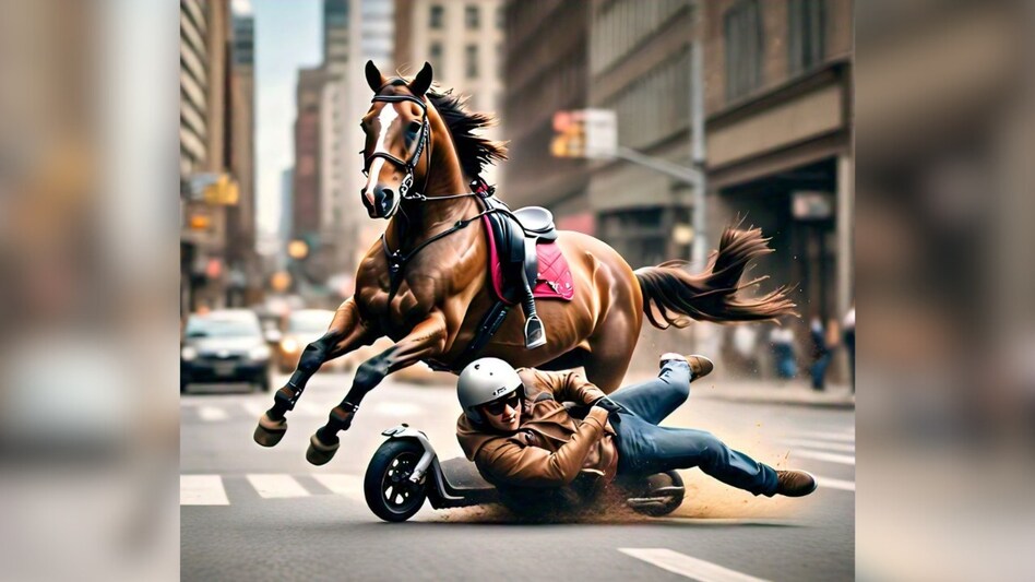Ghoda Takraya Tempo se, Ghode ki death hui, Rider ke khilaf police case darj, South Mumbai area ka Mamla