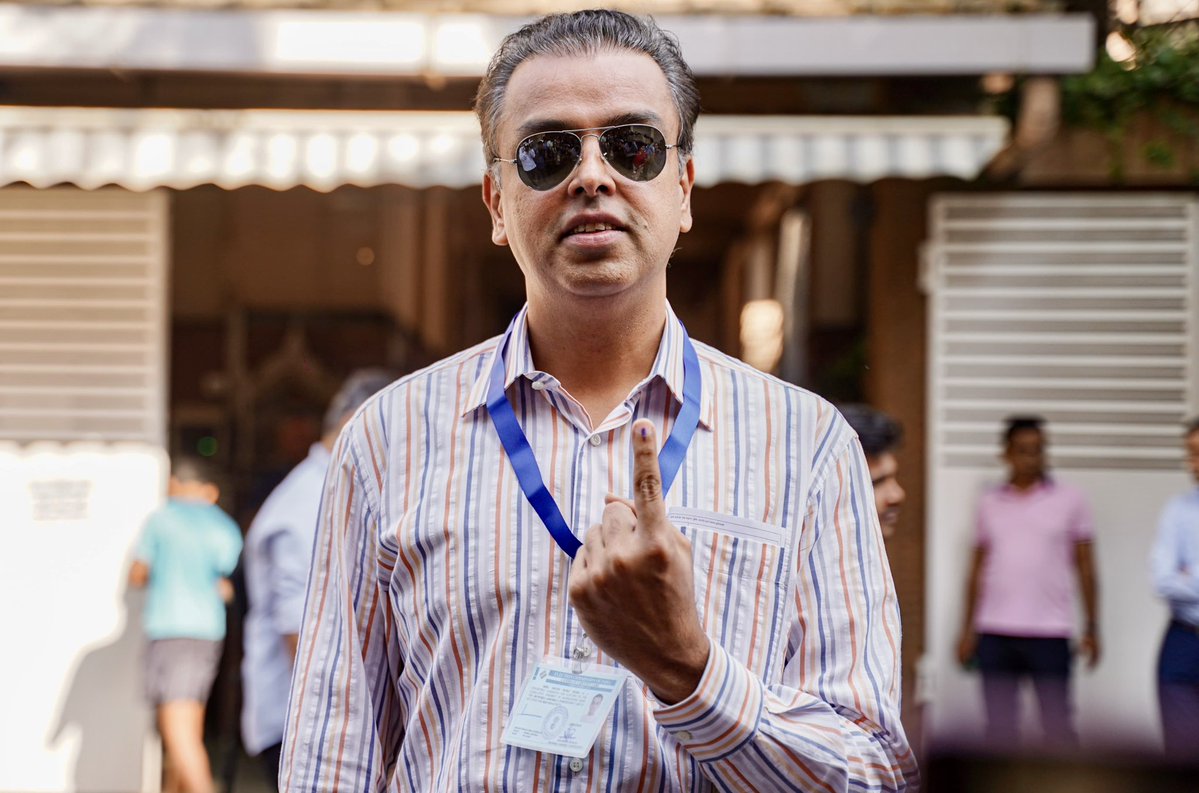 “I Cast My Vote In Maharashtra’s Vidhan Sabha Elections For Progress Without Speed Limits And Against Speed-Breaker Politics.” Says Milind Deora,