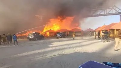 Fire in Mahakumbh Mela – Cylinder Blast hone se 200 se zyada tent cottage jalkar khaak hue, kuch log Injured hue