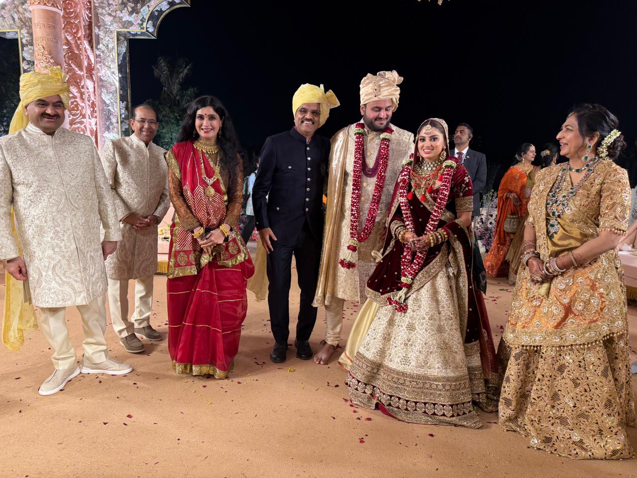 Gautam Adani Ke Bete Jeet Adani Ki Shadi Diamond Merchant Jaimin Shah Ki Beti Diva Shah Se Hui At Ahmedabad, Gujarat