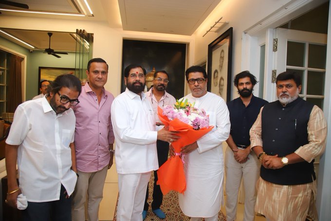 DCM Eknath Shinde ne MNS Supremo Raj Thackery ke ghar jaakar Mulaqat kiya, naye alliance ki charcha