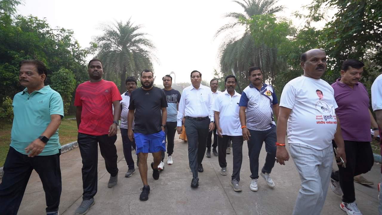 Morning Walk par Logo se Mulakat Sandeep Ganesh Naik NCP (Sharad Pawar) Belapur Vidhansabha 151