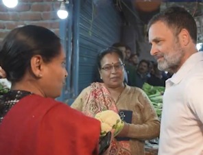 Bhaji Market Pohnche Rahul Gandhi, Bataya Lahssun 40 Se 400 Hua, Sarkar So Rahi Hai
