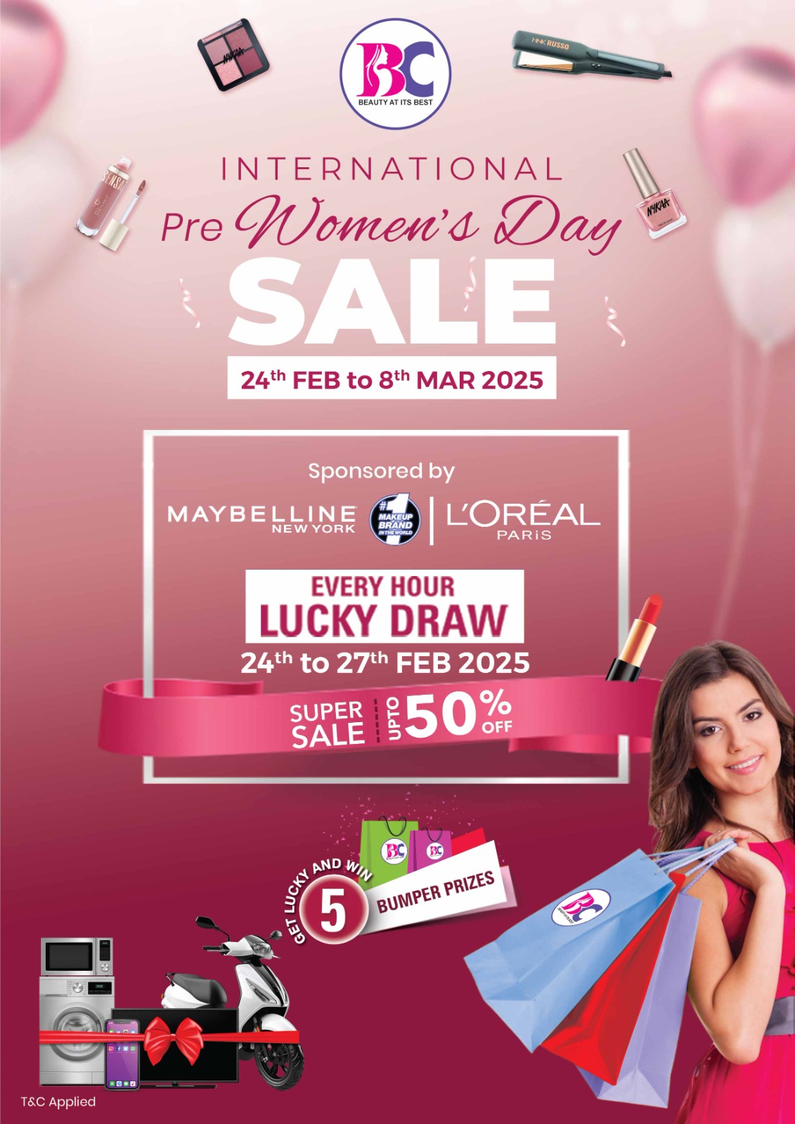 Attention ladies! Gear Up For Our Special Pre Women’s Day sale at Beauty Centre! 