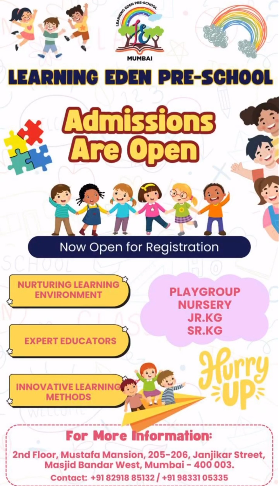LEARNING EDEN PRE SCHOOL AT JANJIKAR STREET