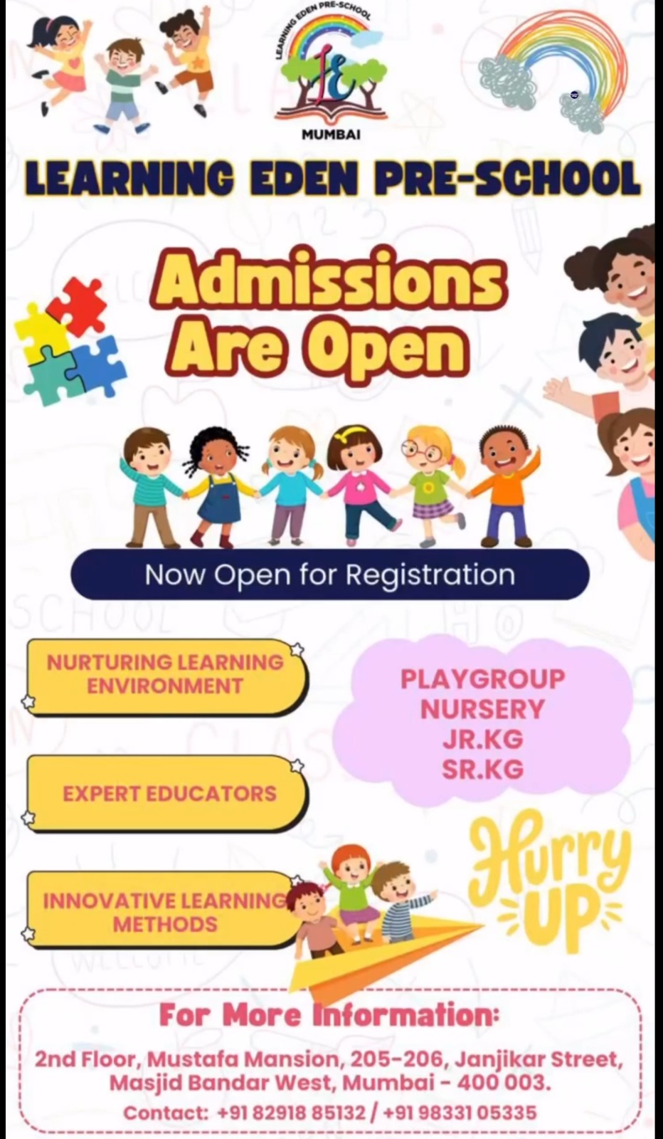 LEARNING EDEN PRE SCHOOL AT JANJIKAR STREET 