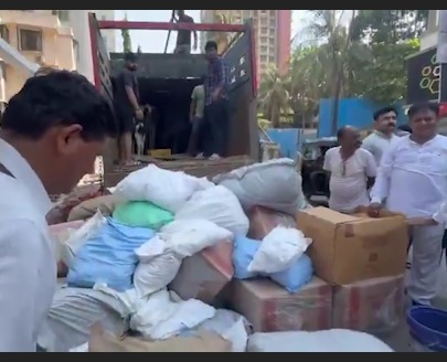 Gutkha Taskari – Cattle Transport Vehicle Me Gujrat Se Mumbai Laaya Jaaraha Tha Maal, Borivali East Me Pakda Gaya Truck