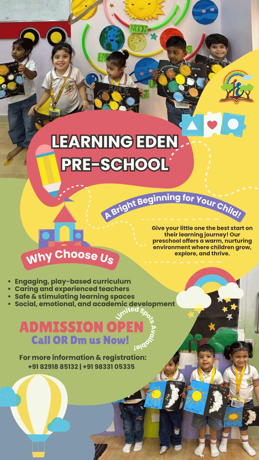 LEARNING EDEN PRE SCHOOL AT JANJIKAR STREET ADMISSION OPEN