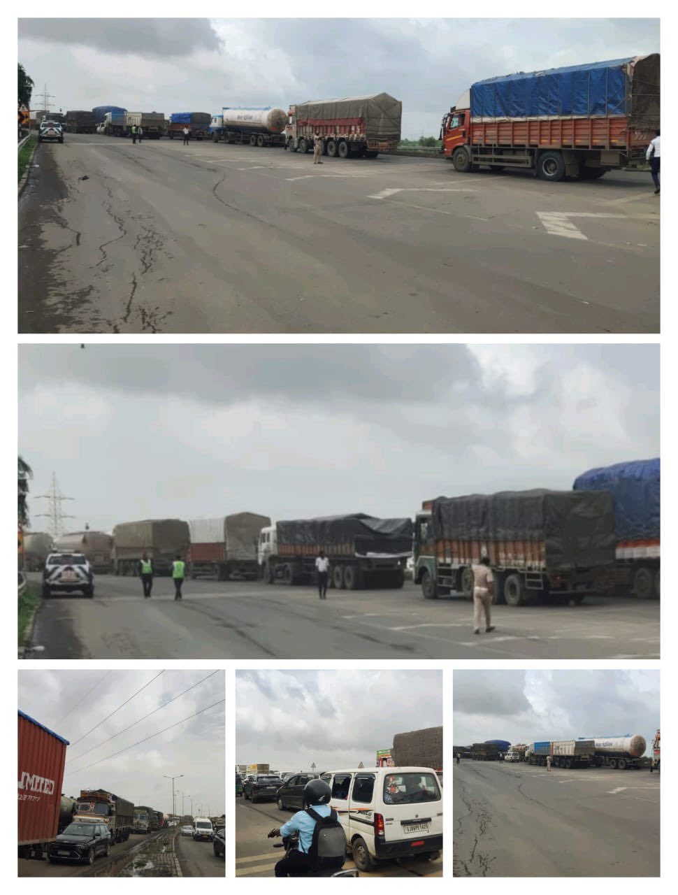 Vadodara Ke Jambuva Bridge Par 15 KM Lamba Traffic Jam, Potholes Aur Poor Maintenance Se Commuters Pareshan