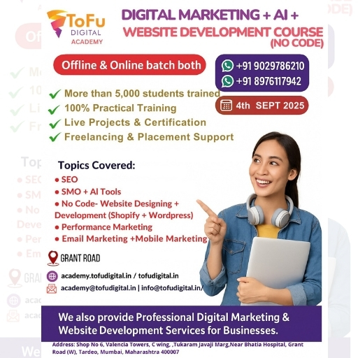 Digital Marketing + AI (Artificial Intelligence) + No-Code Website Development Course