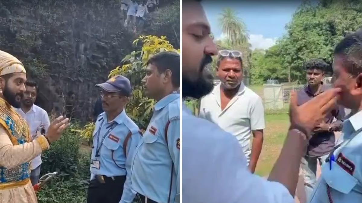 MNS Workes Ka Action, Vasai Fort Me Chhatrapati Shivaji Maharaj Ka Poshak Pahne Shaks Ko Security Ne Roka Tha