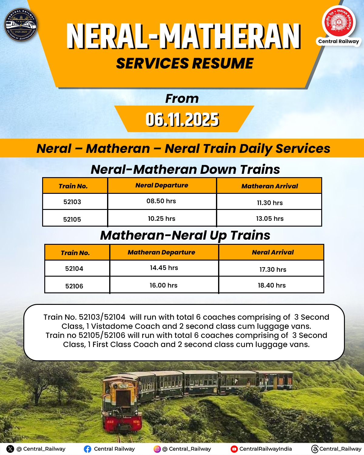 Neral-Matheran Toy Train Aaj Se Shuru, 5 Mahine Ki Bandh Ke Baad
