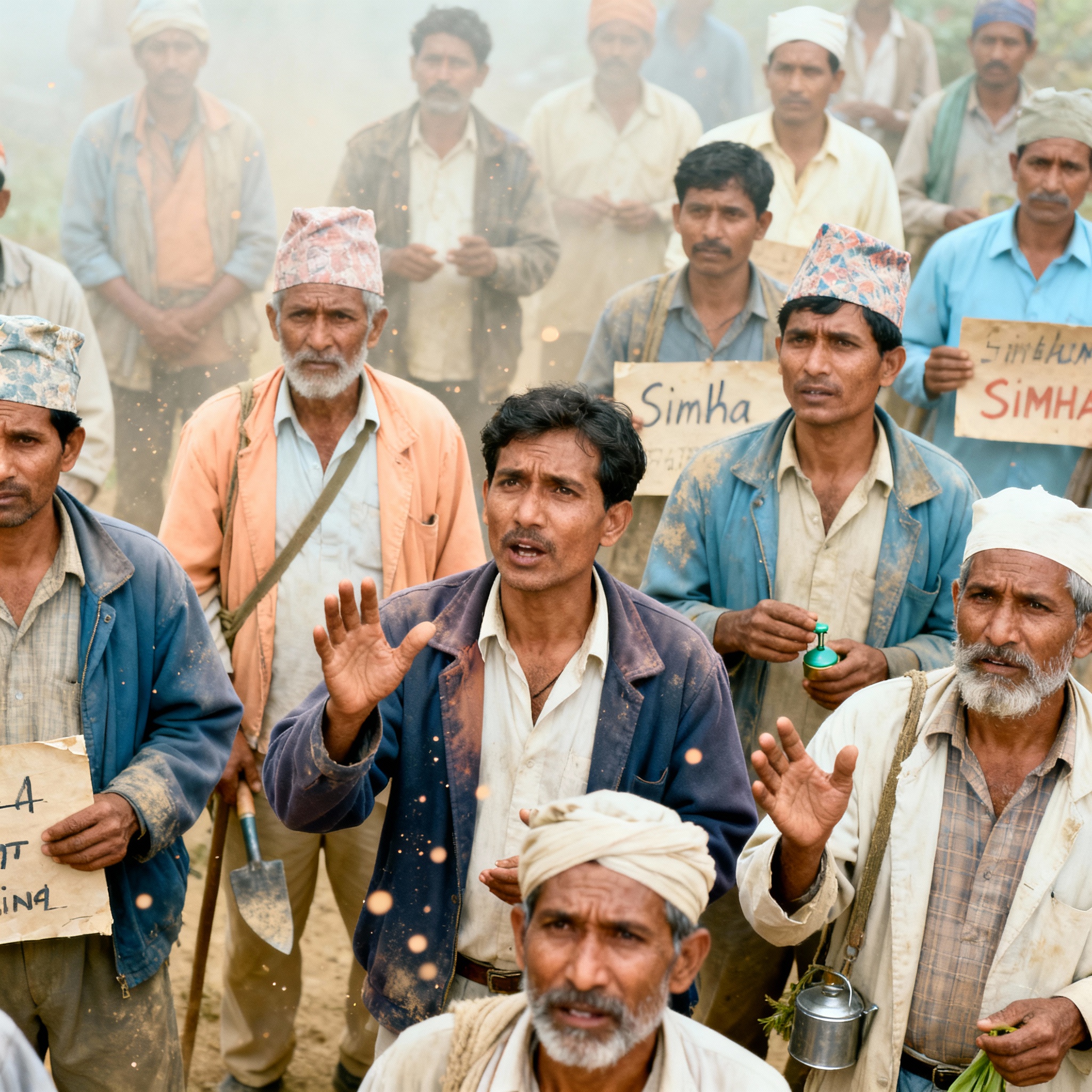 Workers and faremrs protest agaisnt four labour codes in Shimla