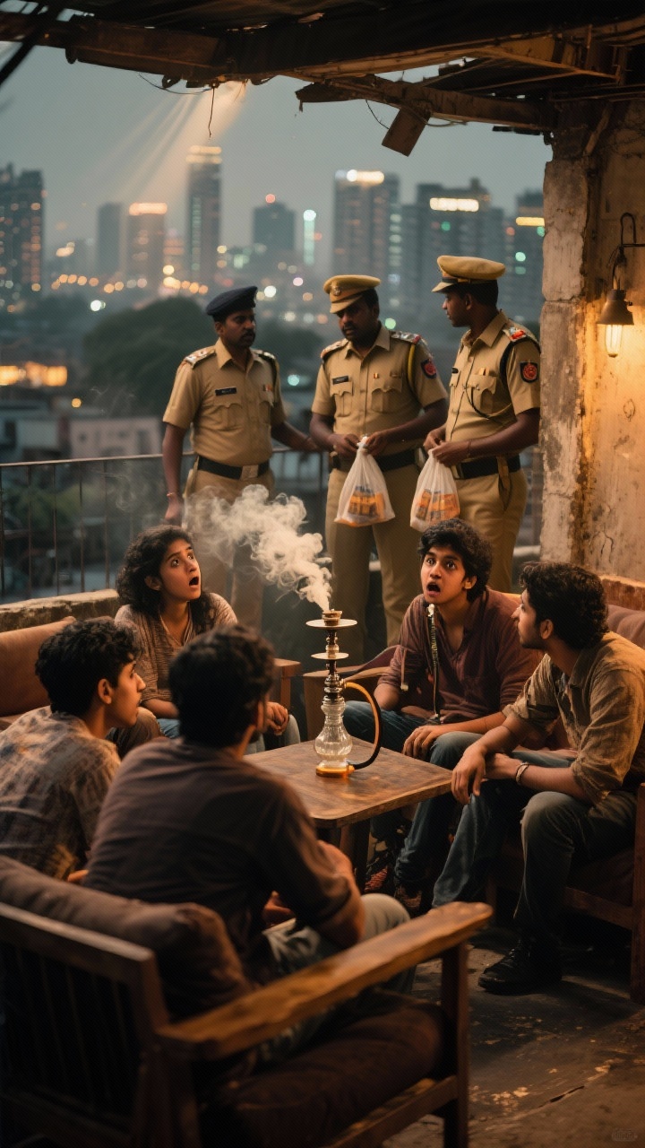 Illegal Hookah Parlour Par Mira Bhayandar Police Ki Raid, 15 Log Pakde Gaye, 41 Thousand Ka Maal Sized
