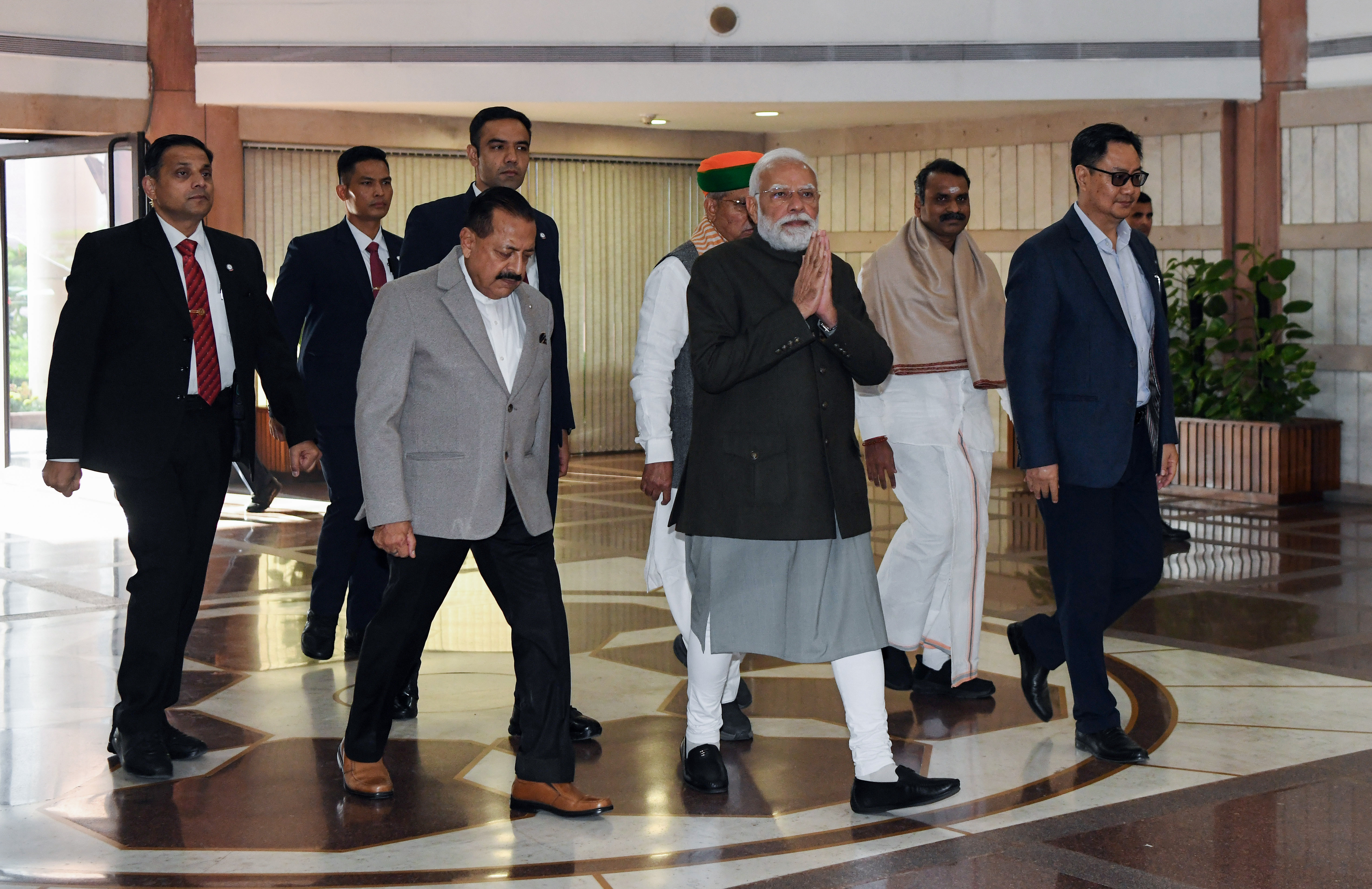 NDA leaders felicitates PM Modi at NDA Parliamentary Meeting