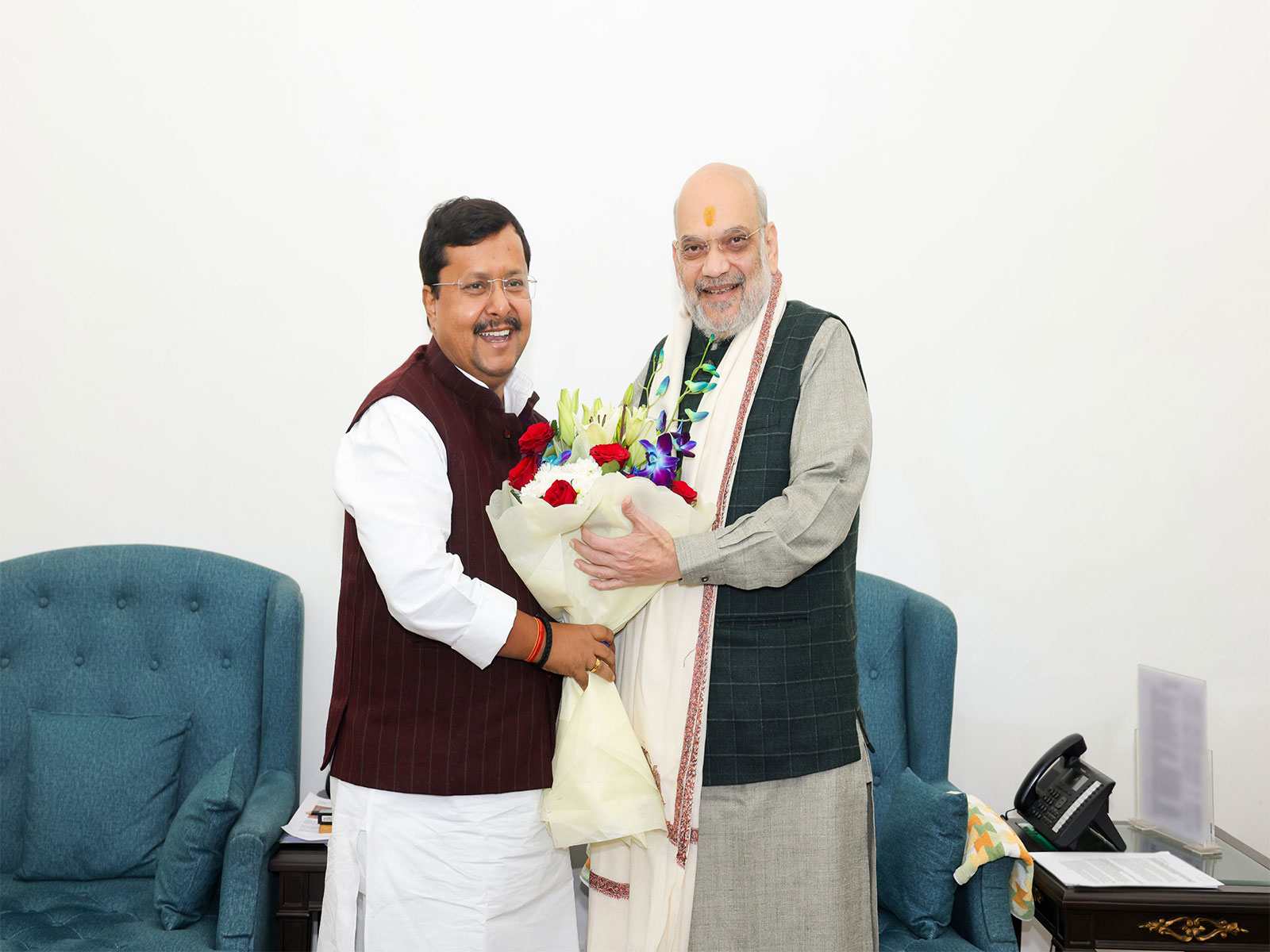 Union Home Minister Amit Shah meets new BJP National Working President Nitin Nabin