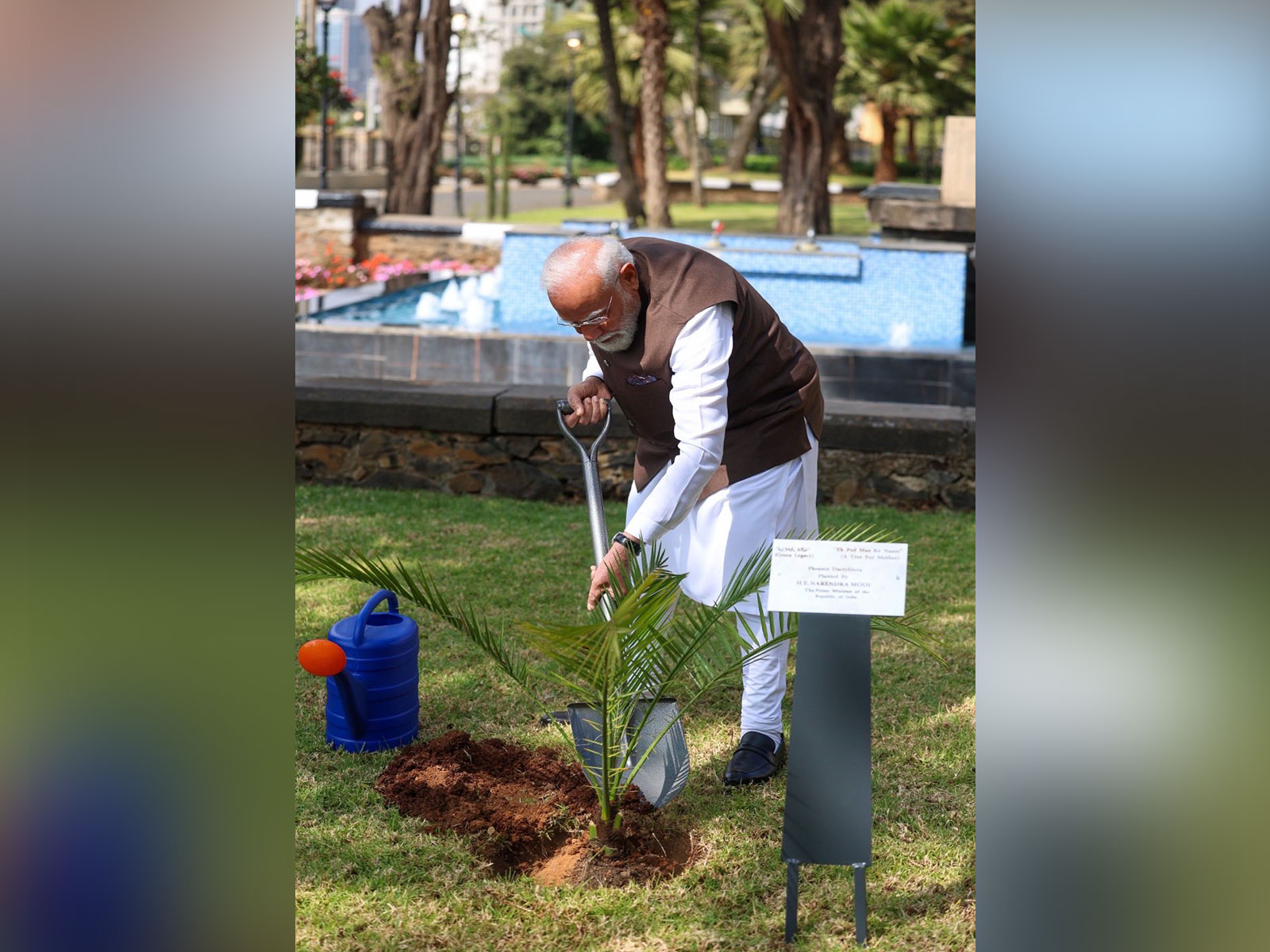 “PM Modi Plants Tree at Ethiopian Parliament as Part of India’s ‘Ek Ped, Maa Ke Naam’ Initiative”