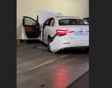 Ab Mumbai Mein Naabalig Ne Mercedes Se Machaya Kahar, High Speed Mein 3 Logon Ko Maari Takkar