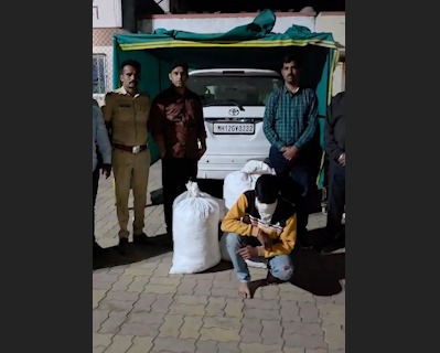 Pune Crime Branch Ne 53 Kg Ganja Ke Saath Aaropi Ko Kiya Arrest, ₹40.70 Lakh Ka Muddemal Zabt