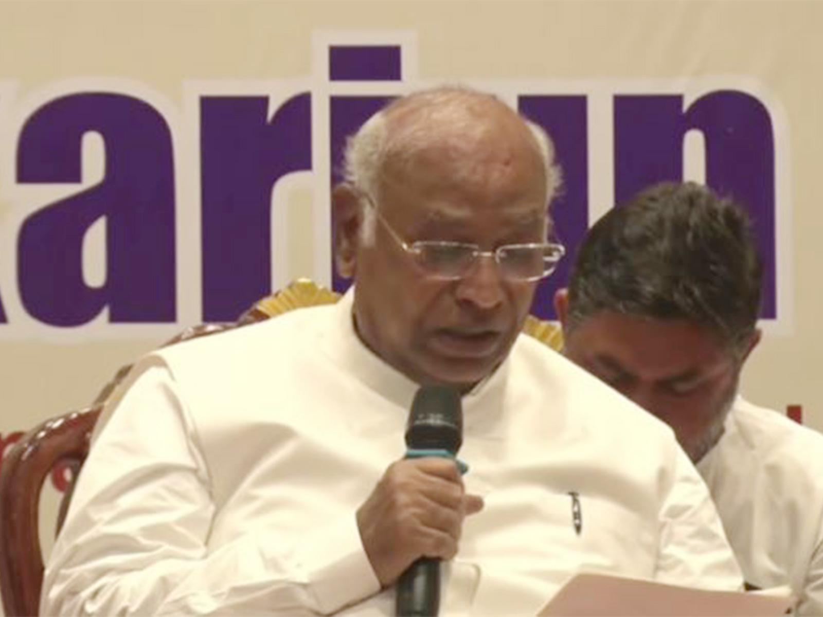 Congress President Kharge calls PM “terrorist who does not believe in equality,” claims he meant PM terrorising opponents