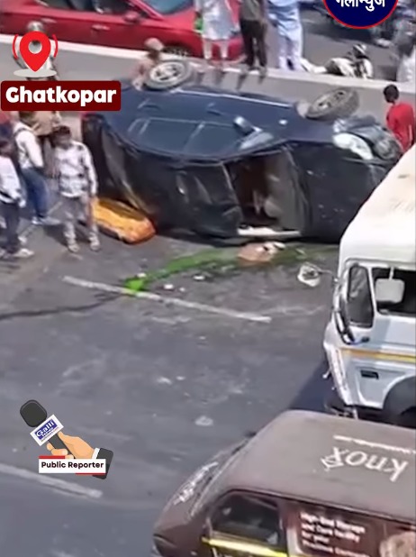Traffic Alert, Ghatkopar Chheda Nagar Par Car Palti Huwi