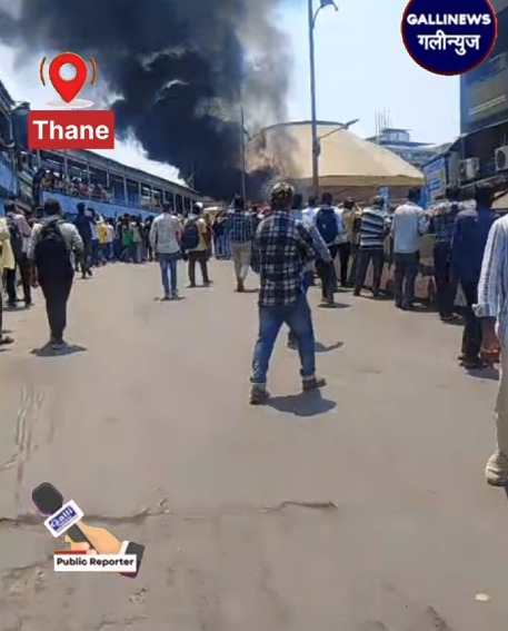 Fire at Near Thane Railway Station