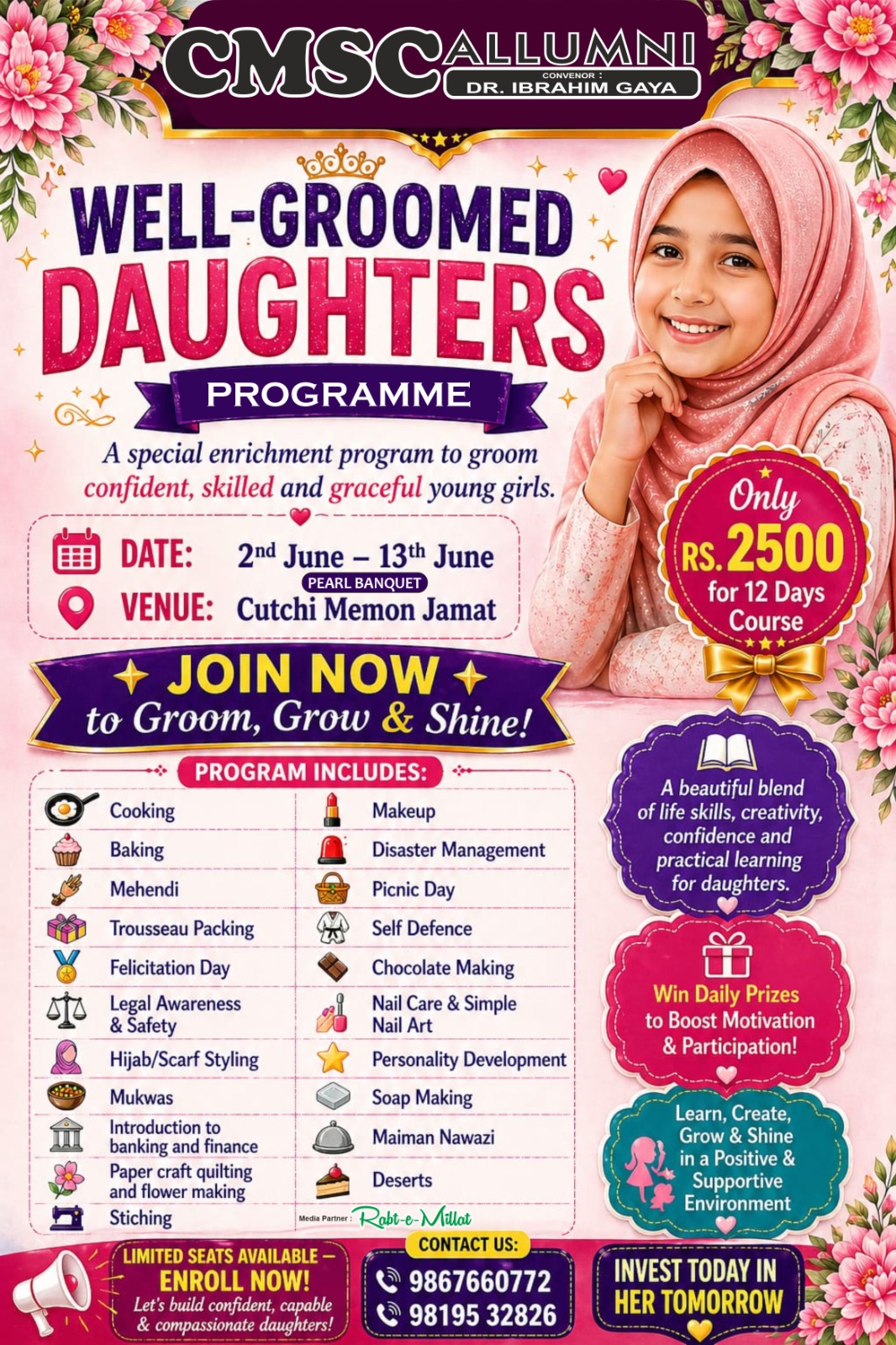 12 Days WELL-GROOMED DAUGHTERS PROGRAMME By CMSC ALLUMNI At Cutchi Memon Jamat ✨