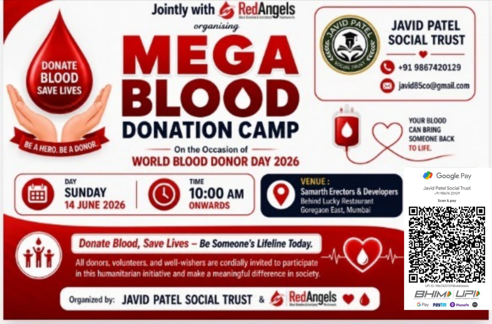 Mega Blood Donation Camp 2026 at Iraniwadi Goregaon