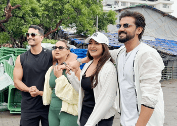 NEHA DHUPIA AND ANGAD BEDI, SONAKSHI SINHA AND ZAHEER SPOTTED FOR DOUBLE DATE SHOOT