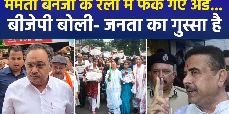 Eggs thrown and ‘thief’ chants raised at Mamata Banerjee’s rally; BJP takes a dig