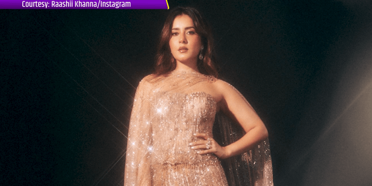 Raashii Khanna ka “An Evening in Gold” look jeet raha fans ka dil, glamorous andaaz ne bikhere style goals.