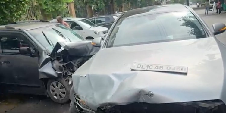 Delhi: Elderly woman killed after Mercedes collides with Wagon-R car in Narela