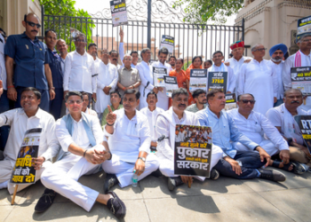 First day of Rajasthan Assembly: Congress stages sit in, demands education minister’s resignation