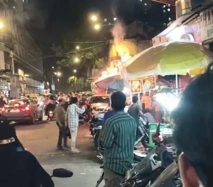 Madanpura  Shwarma Stall On Fire