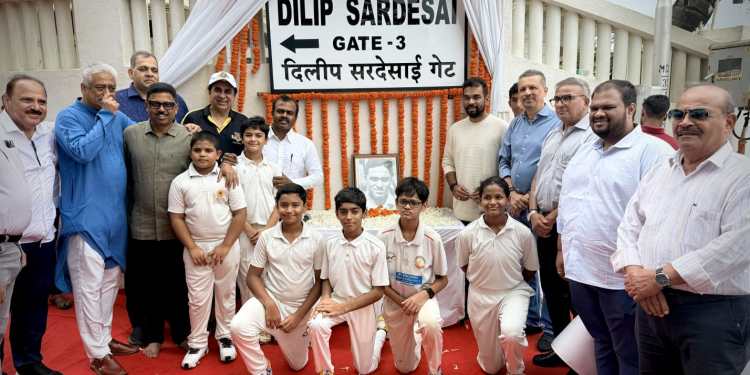 MCA Installs Commemorative Board for Dilip Sardesai Gate at Wankhede Stadium