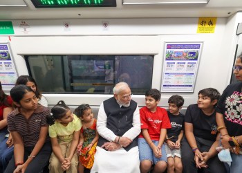 PM Modi attends SRCC centenary celebrations, travels by Metro and releases commemorative coin