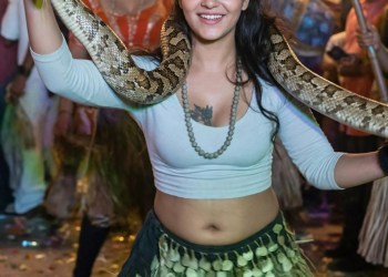 Python used for dance during Ganesh immersion in Hyderabad rescued