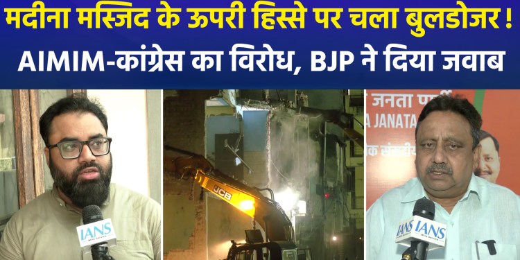 Demolition drive in Shalimar Bagh; action against Madina Masjid sparks political row