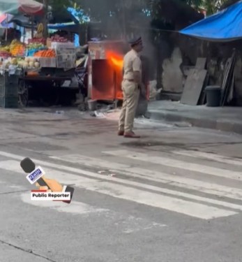 Meter box blast in bandra east government colony next to chinar bar and restaurant
