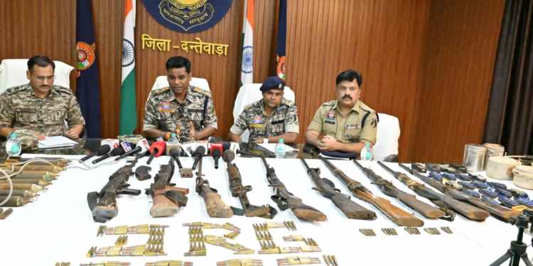 Chhattisgarh: Naxal arms dump unearthed in Dantewada; large cache of weapons, explosives seized