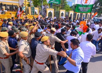NSUI worker assault case: Congress workers sit-in continue at Jaipur Police Commissionerate