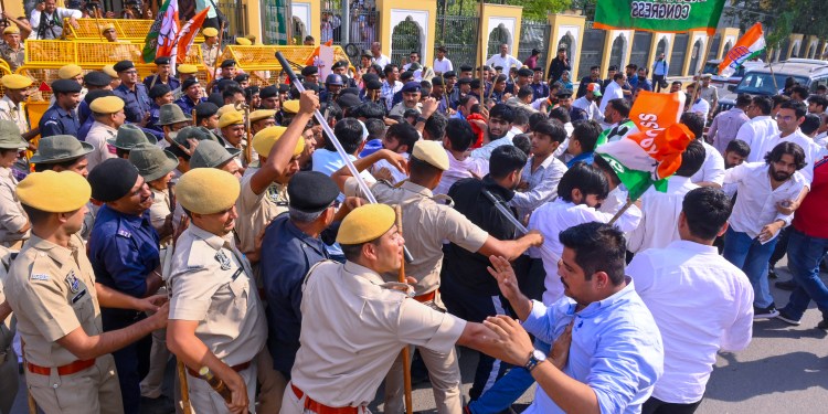 NSUI worker assault case: Congress workers sit-in continue at Jaipur Police Commissionerate