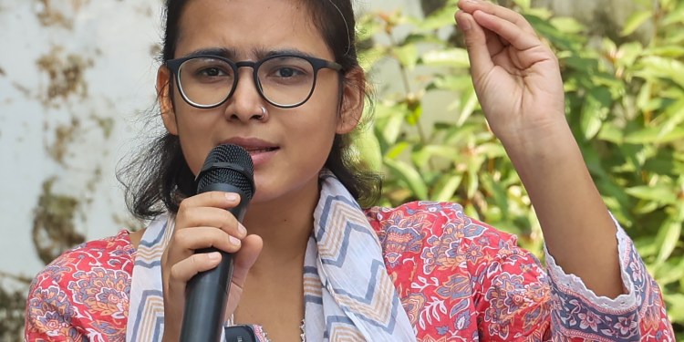 AISA chief Neha Bora appears before SEM Court in Delhi