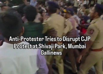 Anti-Protester Tries to Disrupt CJP Protest at Shivaji Park, Mumbai