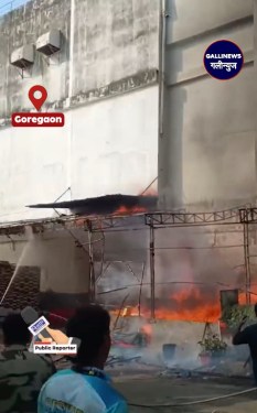 Fire At Colors channel’s reality show Pati Patni Aur Panga Season 2,Prime Focus Studio at Film City, Goregaon.